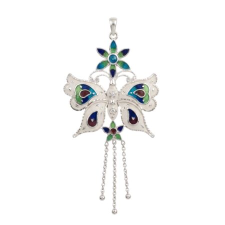 Butterfly Meenakari Pendant for Women