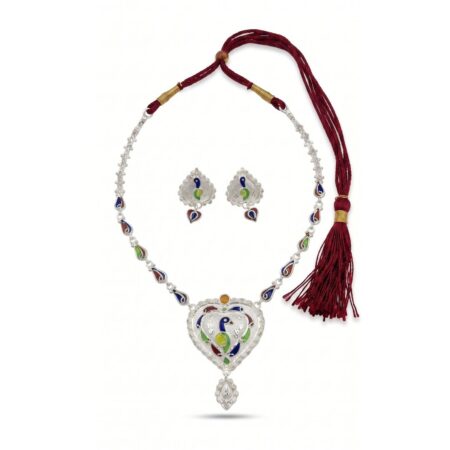 Mor Pankh Meenakari Necklace Set for Women