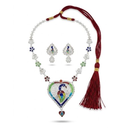 Mayur Hriday Meenakari Necklace Set for Women